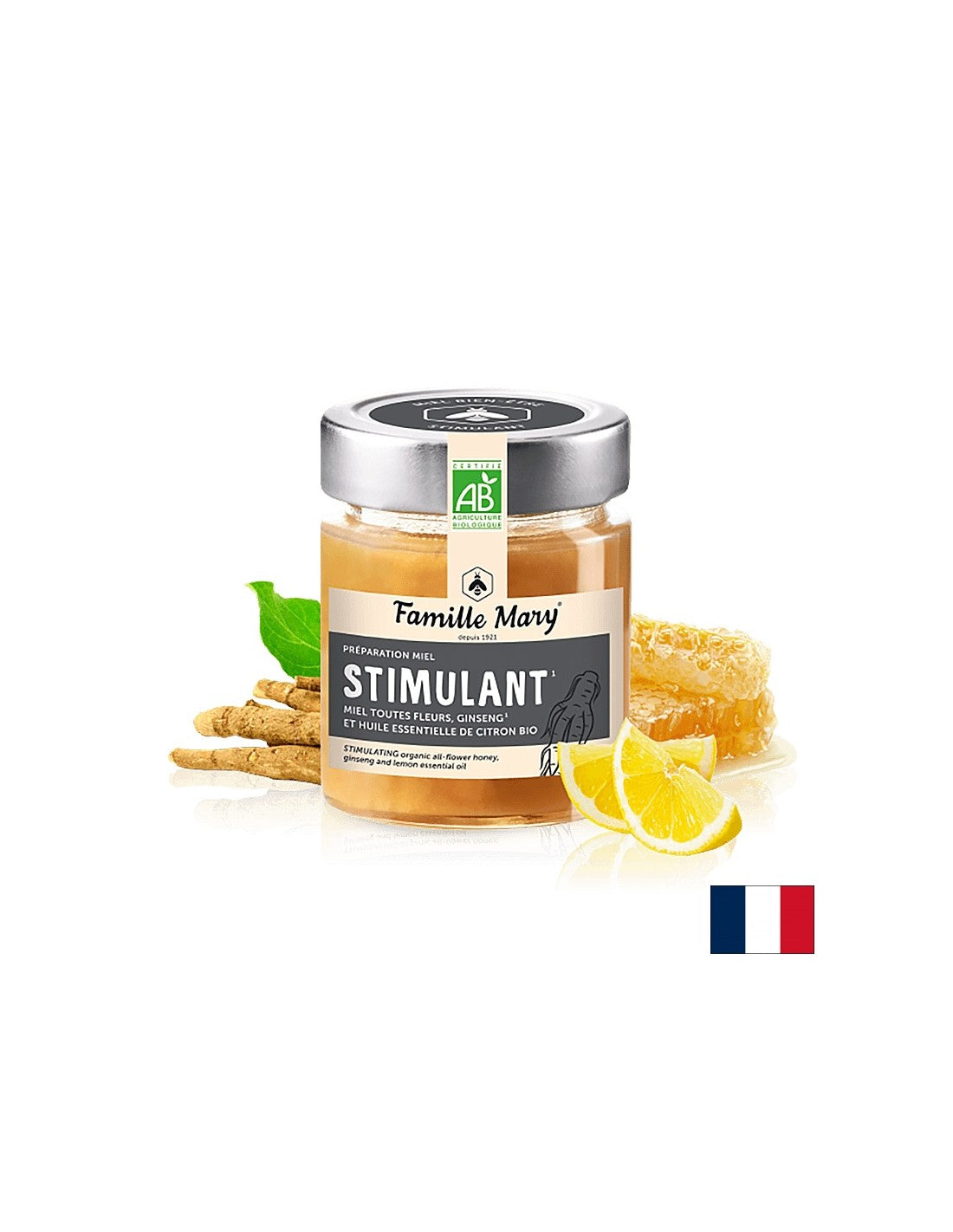 Farebný med so zázvorom a éterickými olejmi z citrónu, 170 g