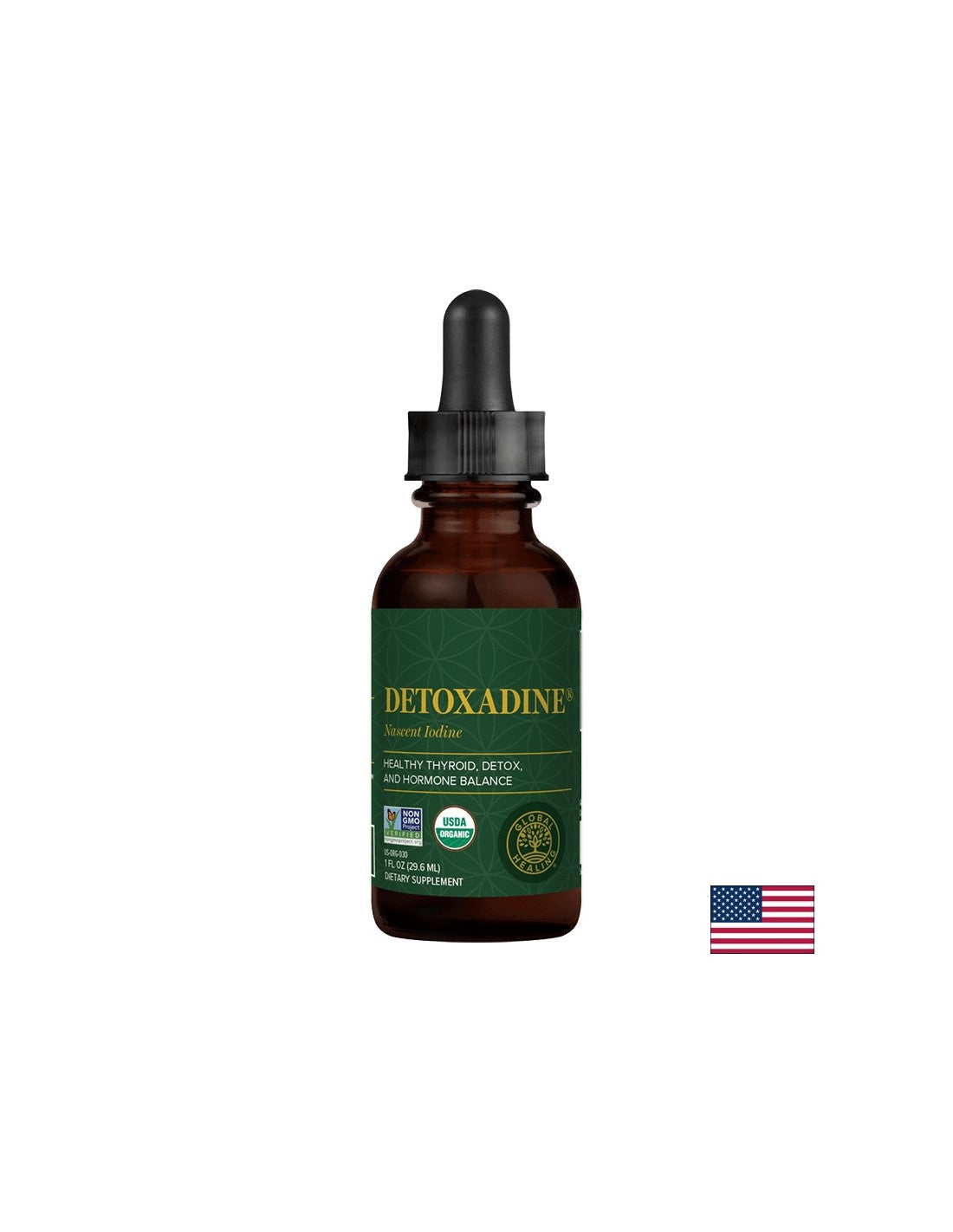 Detoxadine® Rodina jódov - detoxadín® certifikovaný organický atómový jód, 29,6 ml globálne hojenie