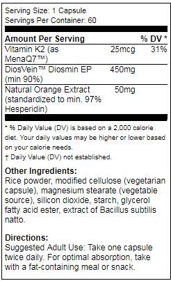 Najlepšia podpora žily s diosveinom - 60 kapsúl