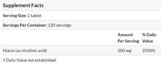 NAJLEPŠÍ niacín s Niou<tc>XTEND</tc> 500 mg - 120 tabliet
