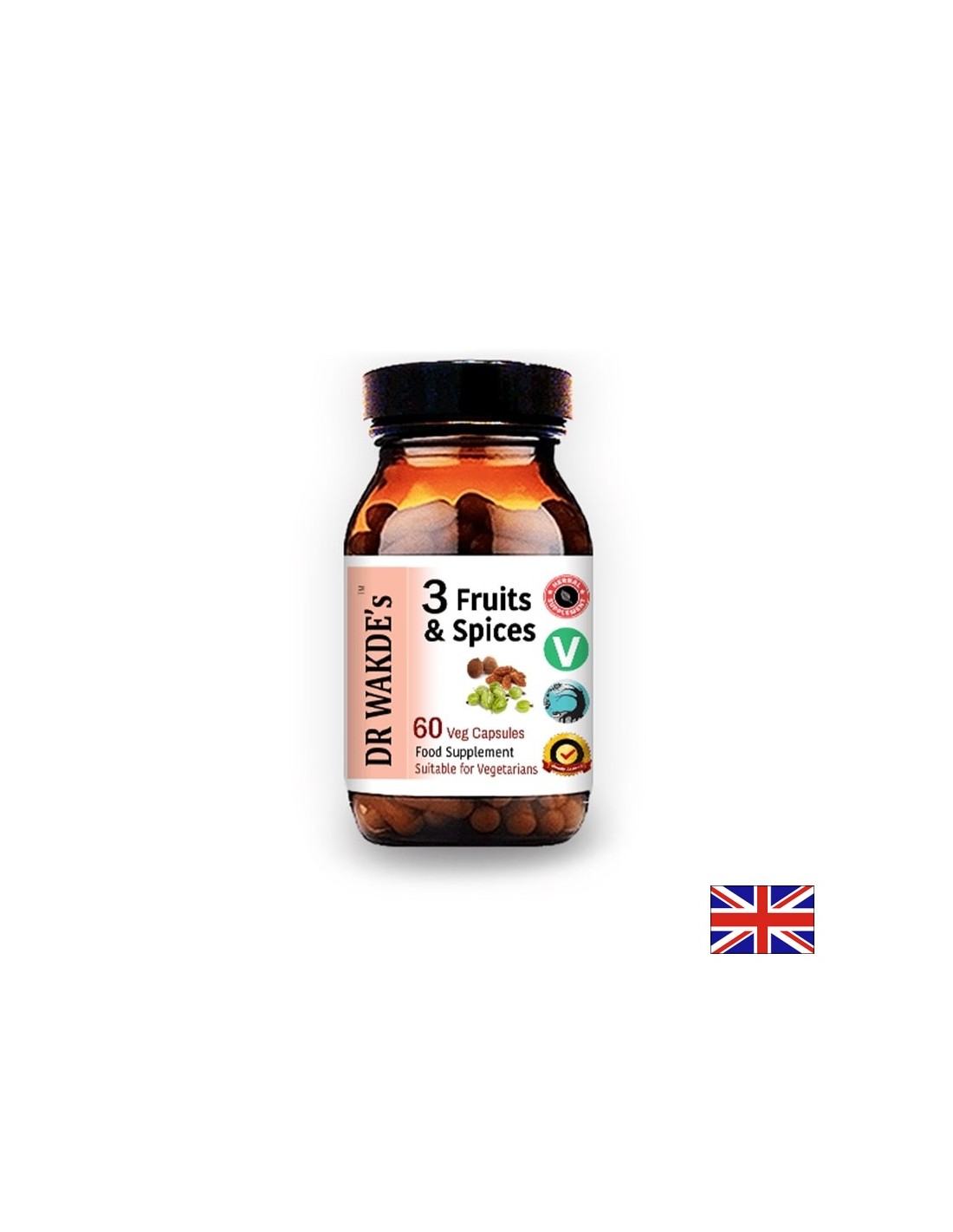 3 ovocie a korenie / 3 ovocie a korenie ayurveda, 60 kapsúl Dr Wakde's