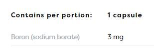 Bór 3 mg - 120 kapsúl