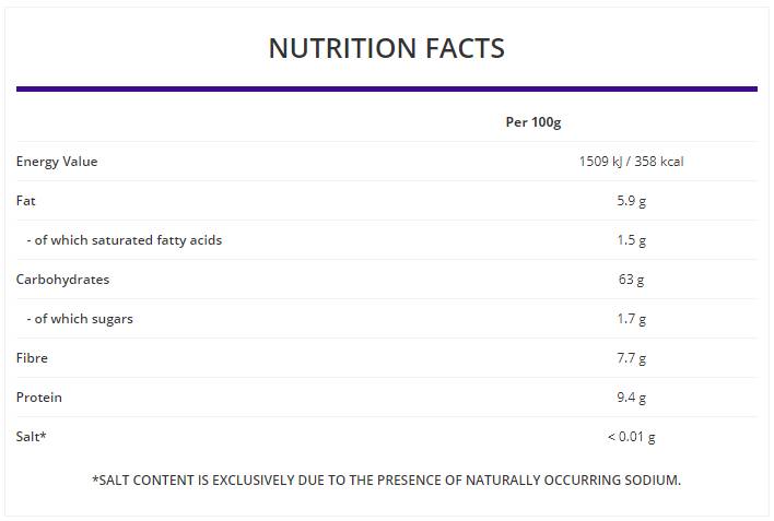 Ovsená múka celé zrno 1000 gramov
