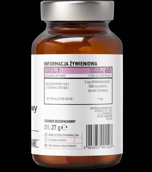 Bez zápachu cesnaku 1000 mg 60 gélových kapsúl