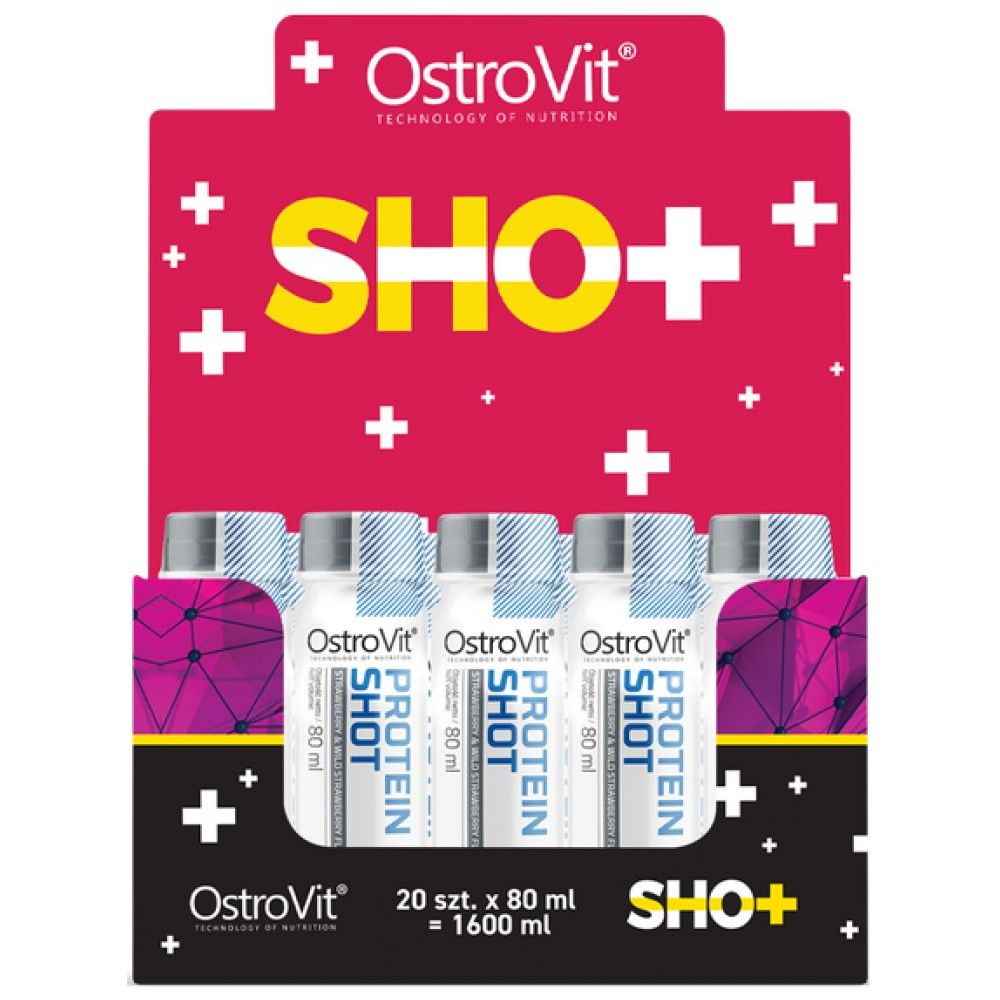 Proteínový výstrel Srvátkový izolát + hovädzie hydrolyzát matica - 20 x 80 ml