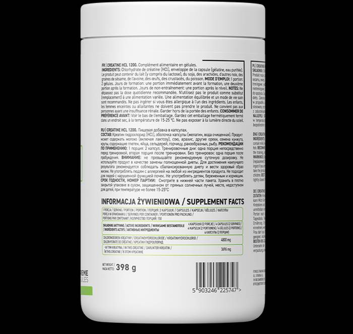 Kreatín HCl 2400 / kreatín hydrochlorid - 300 капсули