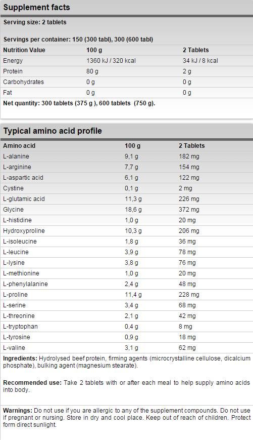 Xtreme Beef Amino - 300 tabliet