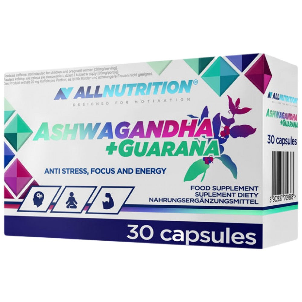 Ashwagandha + Guarana | Proti stresu, zamerania a energie - 30 kapsúl