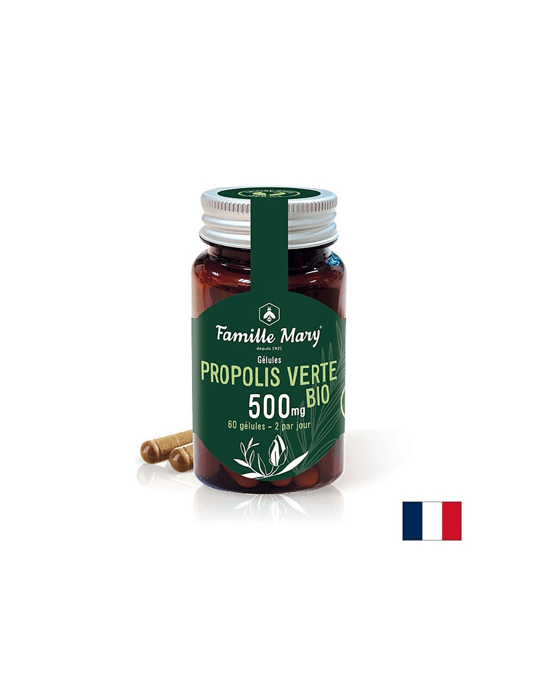 Propolis Verte Bio / Bio Green Propolis 500 mg, 60 kapsulov Famille Mary