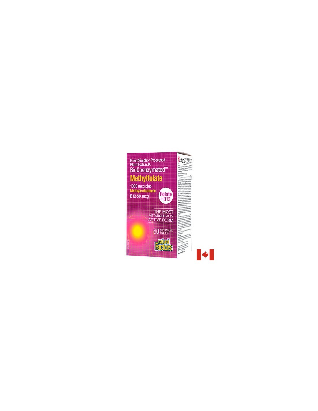 Metylfolát 1000 mcg / 50 mcg plus metylcobalamín B12 - 60 tabliet