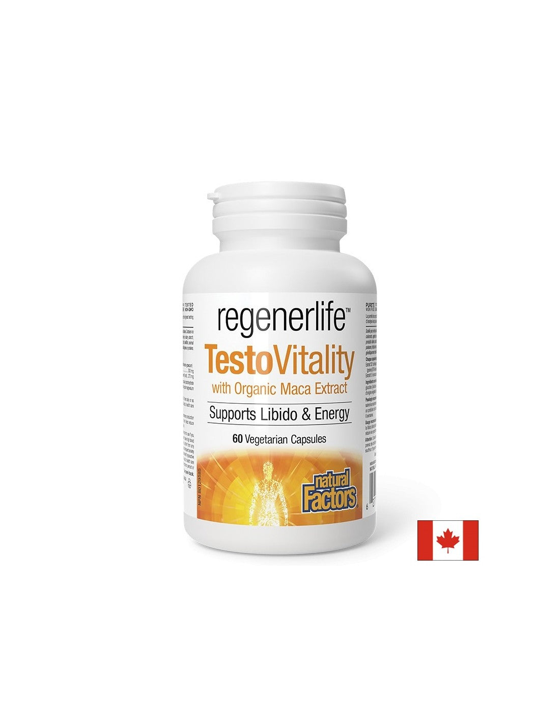 Testovitality RegenerLife ™ Pánsky vzorec - testosterón, energetická a mužská vitalita, 60 kapsúl