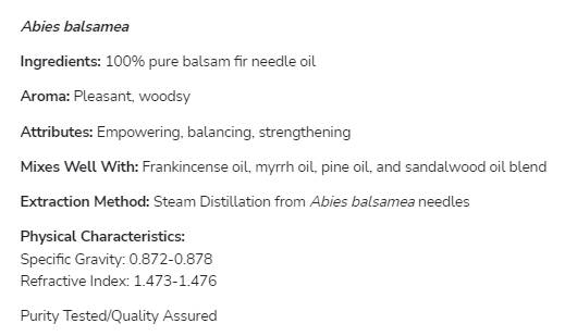 Balsam Fir Nehter Oil 100% Pure Abies Balsamea - 30 ml