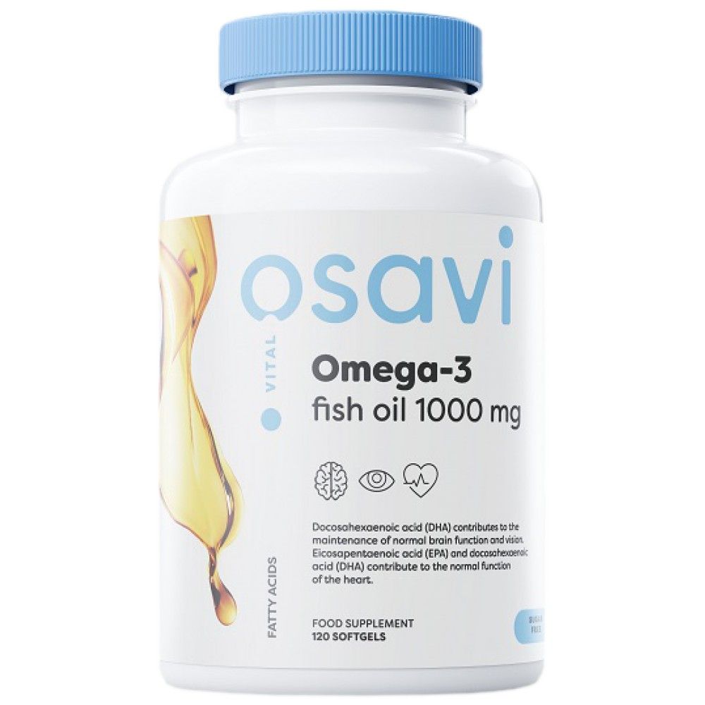 Omega 3 rybí olej 1000 mg / citrónová príchuť - 120 gélových kapsúl