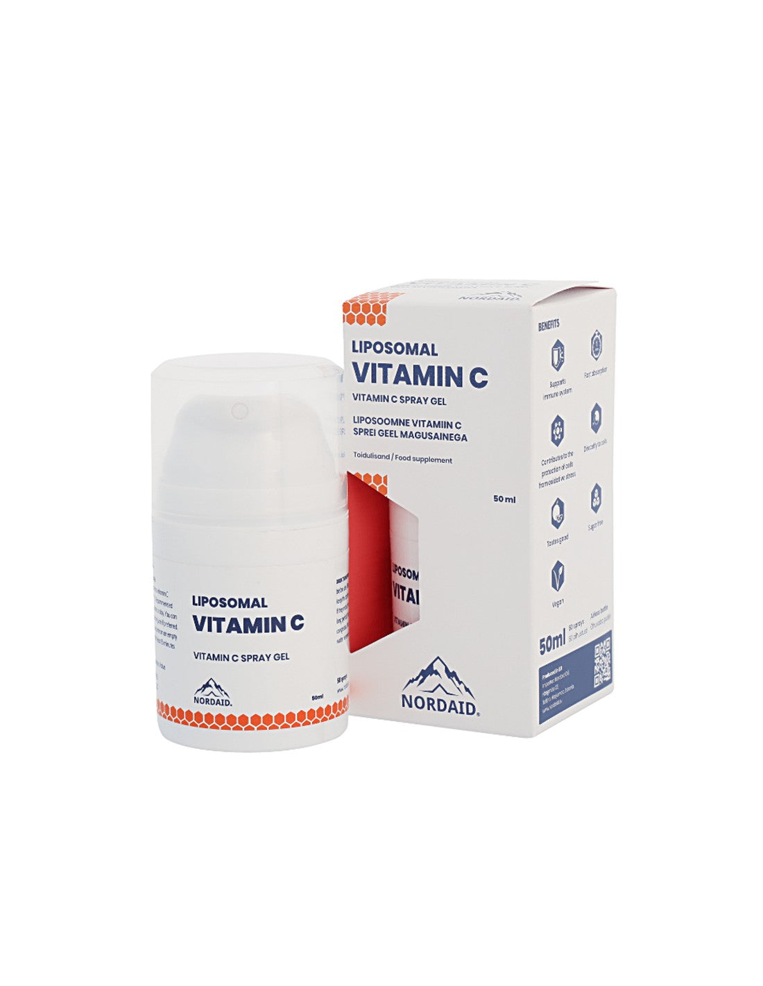 Имунитет - Липозомен Витамин С - спрей-гел за уста с вкус на манго, 50 ml Nordaid - Feel You
