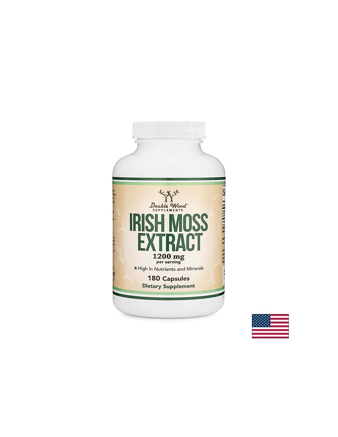 Irish sea moss - Red algae (Irish moss), 180 capsules Double Wood - Nutra Best Europe