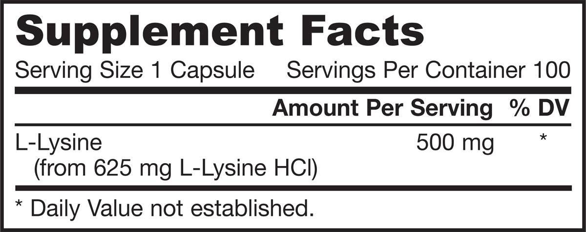 L -lyzín 500 mg - 100 kapsúl