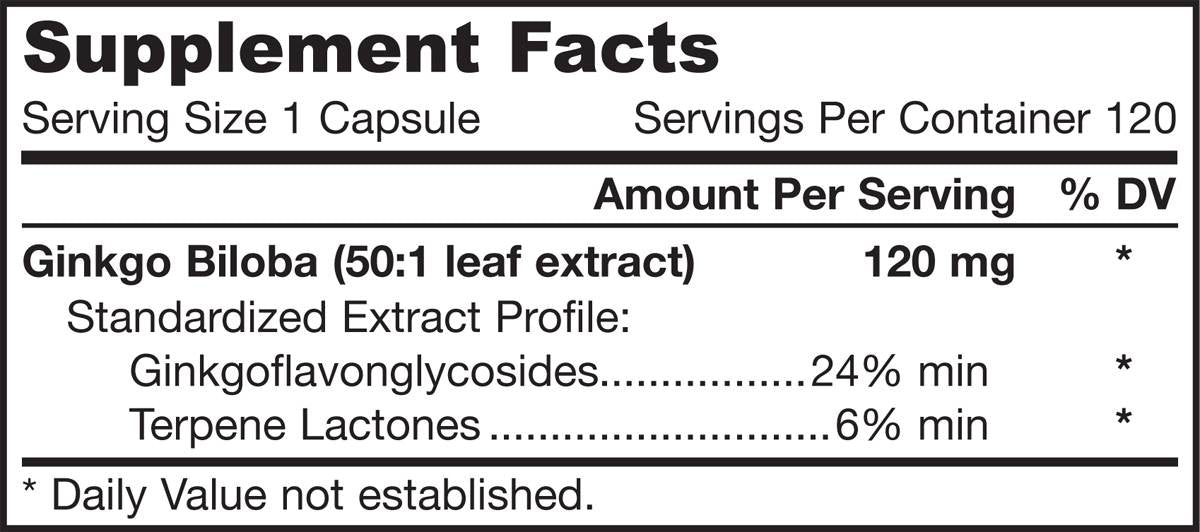 Ginkgo Biloba 120 mg 120 kapsúl