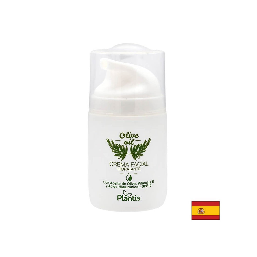 Zvlhčujúci krém na tvár s olivovým olejom, vitamínom E a kyselinou hyalurónovou SPF15, 50 ml