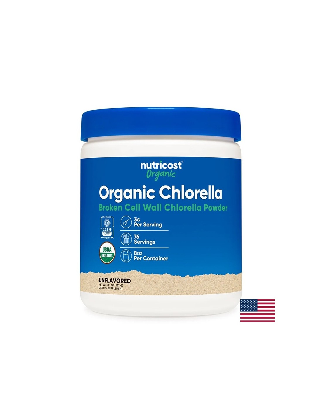Chlorella - Detox and Natural Energy, 227 g prášok