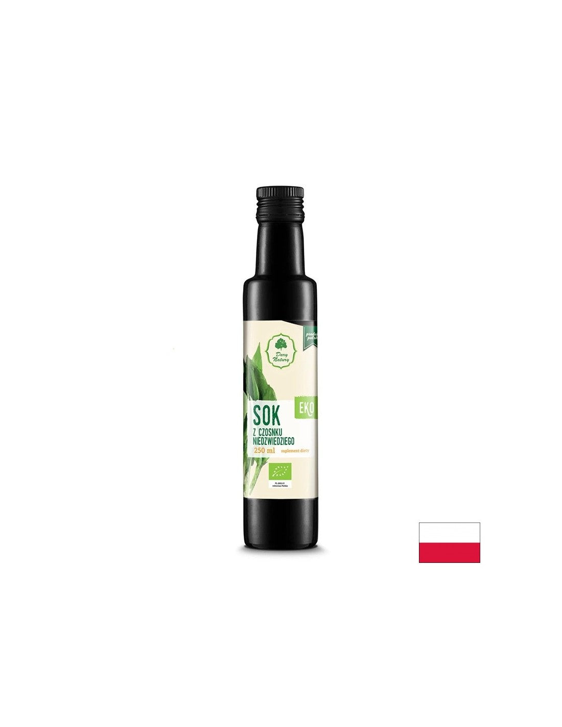 Organic divoký cesnakový džús na pridávanie nápojov a jedál - kardiovaskulárne zdravie, 250 ml, 16 dávok