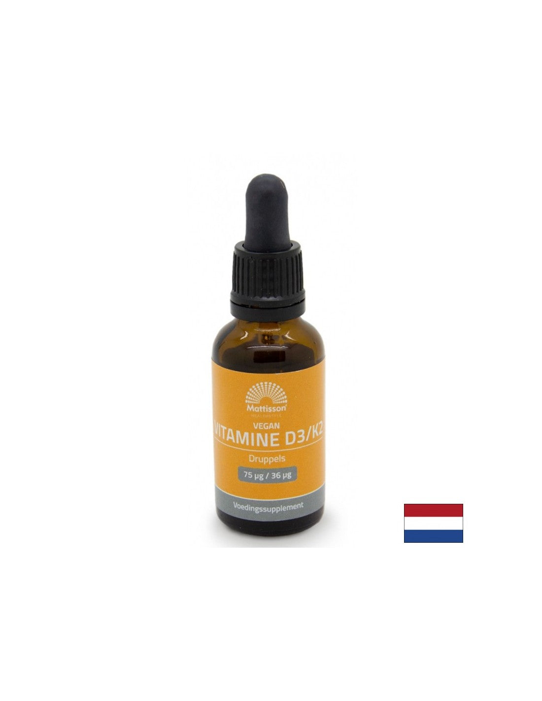 Kosti a kĺby - vitamín D3 (300 IU) + K2 (3,6 µg) Vegan, 25 ml kvapiek