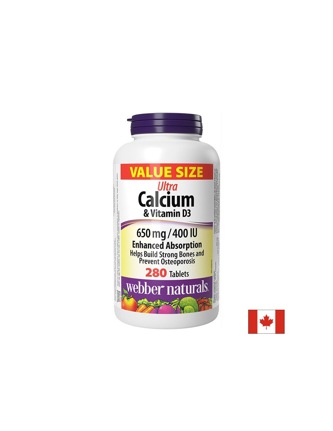 Kostný systém - ultra vápnik 650 mg + vitamín D3 400 IU, 280 tablety