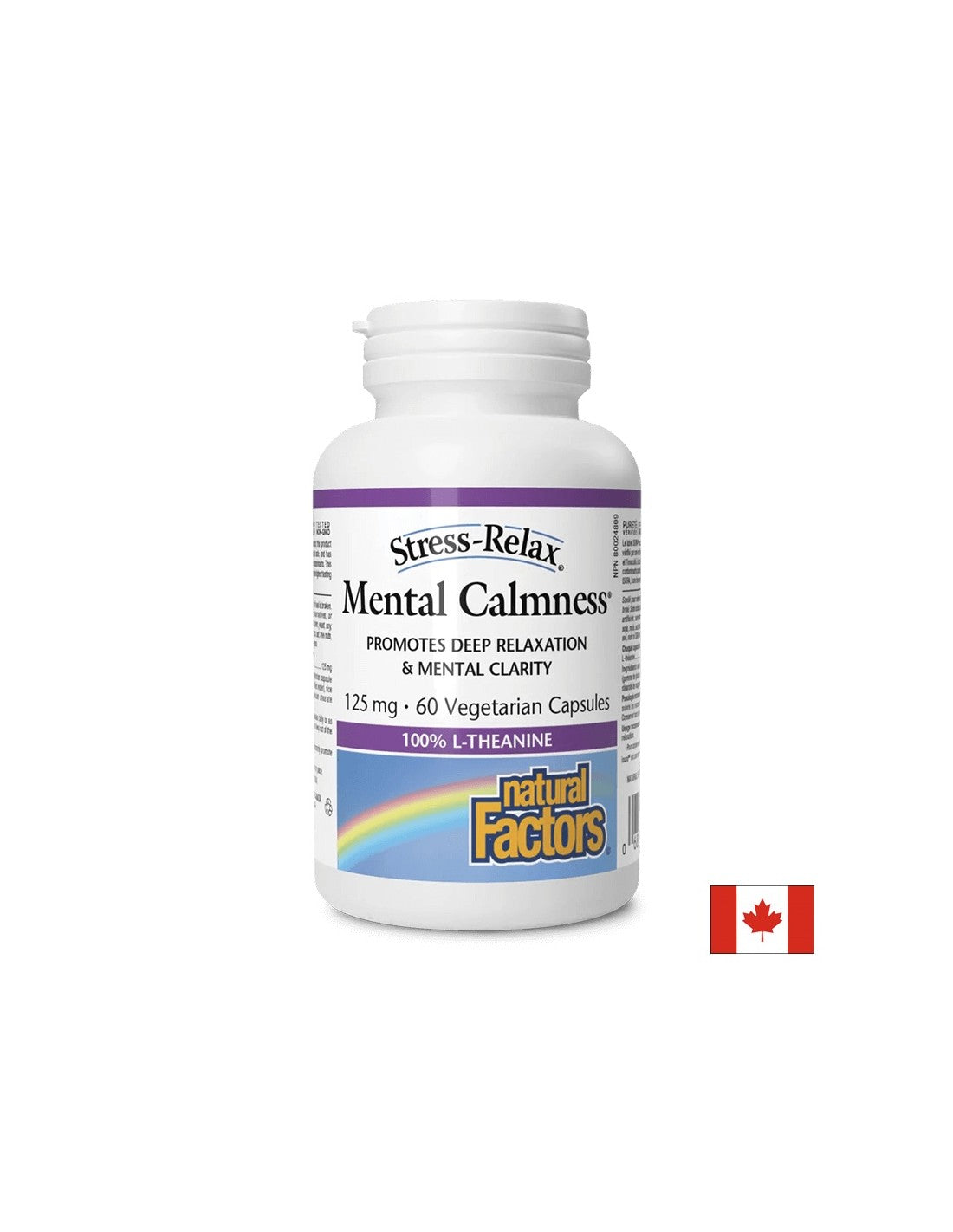 L-Theanín, 125 mg - Na podporu nervového systému, 60 kapsúl <tc>Natural Factors</tc>