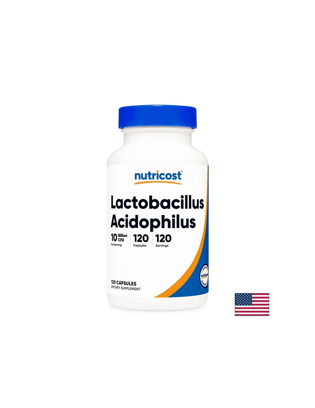 Lactobacillus acidophilus 10 miliárd aktívnych probiotík - črevná rovnováha a probiotická ochrana, 120 kapsúl