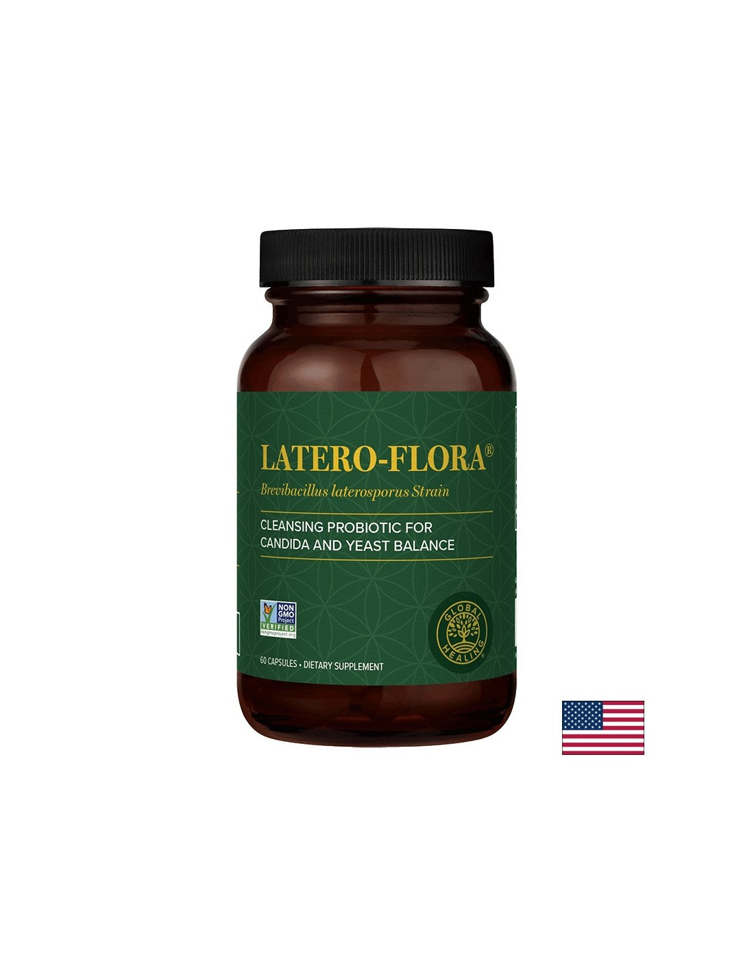 Latero -Flora ™ Brevibacillus Laterosporus (kmeň BOD ™) - probiotický proti Candidovi v čreve, 60 kapsúl