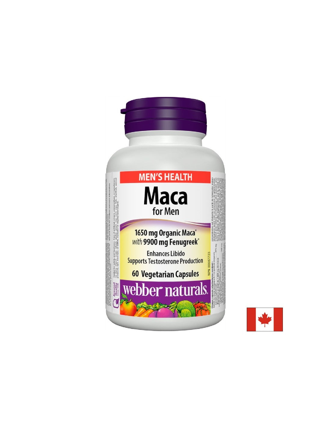 Maca pre mužov x 60 kapsúl <tc>Webber Naturals</tc>