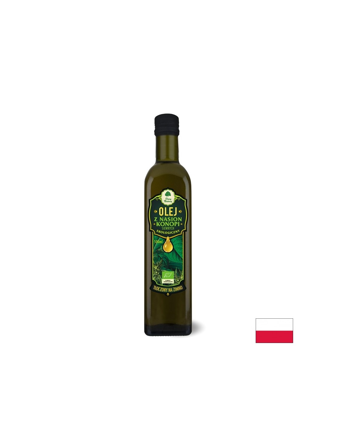 Organické konope Seed Oil, 500 ml