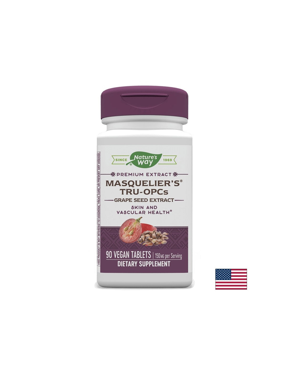 Masquelier's® Tru-Opcs ™ Grape Seed Extract, 90 tabliet Príroda