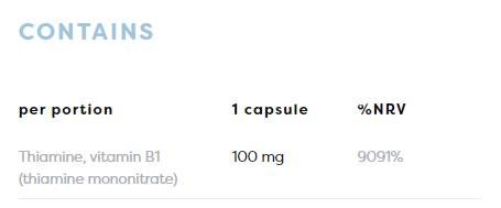 Vitamín B1 100 mg | Tiamín - 120 kapsúl