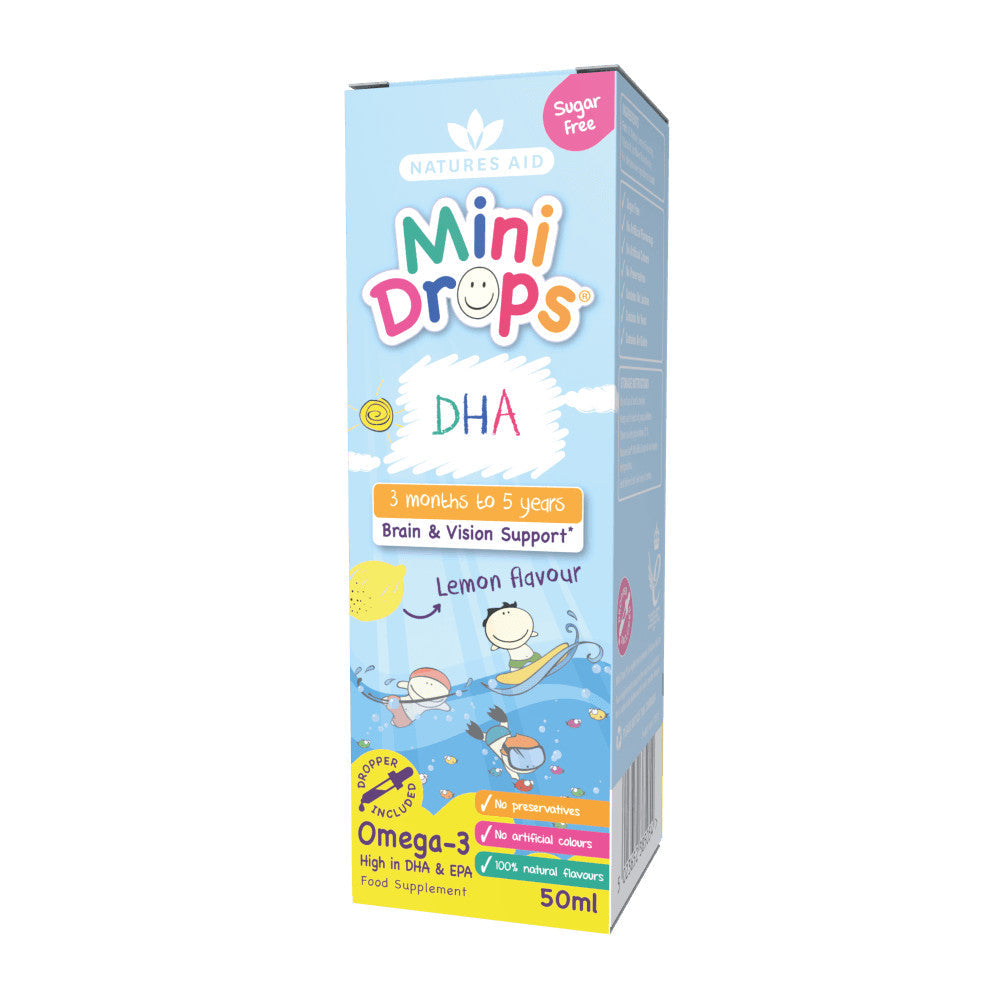 Omega 3 kvapky pre deti (Kids Omega-3 Mini Drops) 50 ml Naturesaid