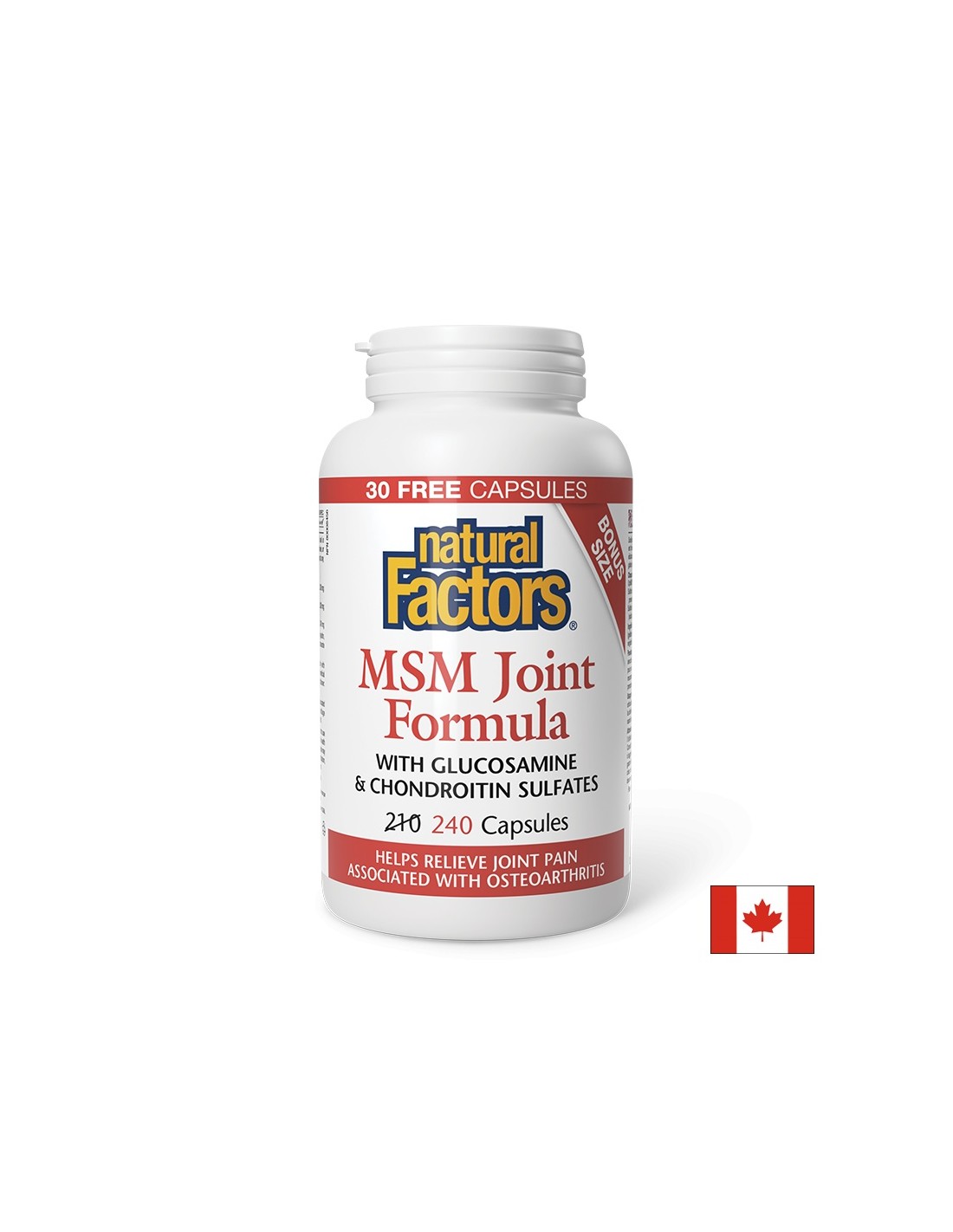 MSM kĺbová receptúra (s glukosamínom a chondroitín sulfátom), 240 kapsúl <tc>Natural Factors</tc>