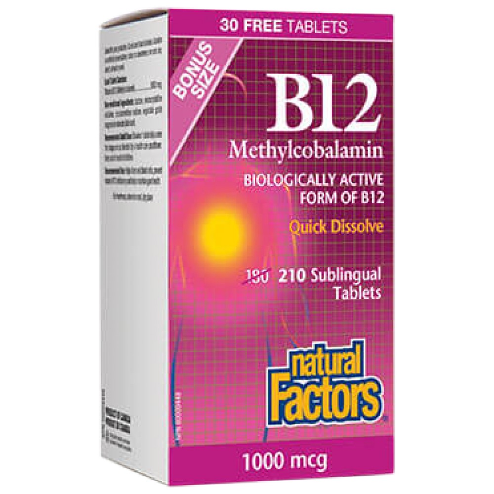 B12 metylcobalamín 1000 mcg - 210 sublingválne tablety