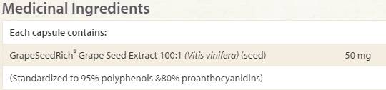 Extrakt z hroznových semien 50 mg 60 kapsúl