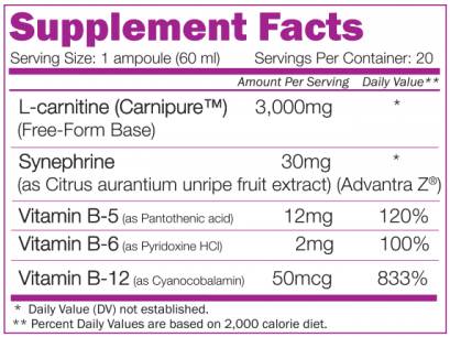 L -karnitín plus výstrel - 20 x 60 ml