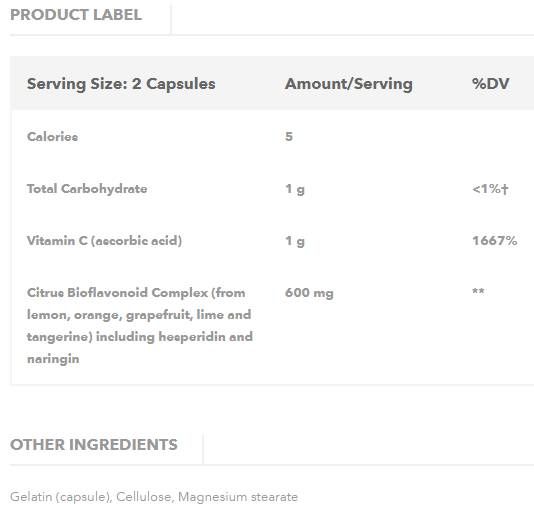 Vitamín C s bioflavonoidmi 500 mg - 100 kapsúl