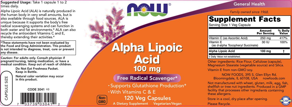 Kyselina alfa lipoová 100 mg - 120 kapsúl