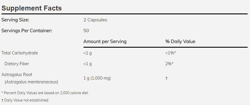 Astragalus 500 mg - 100 kapsúl