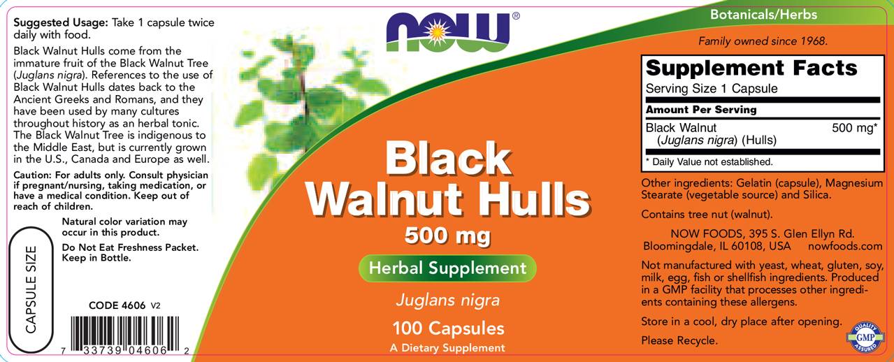 Čierne orechové trupy 500 mg - 100 kapsúl