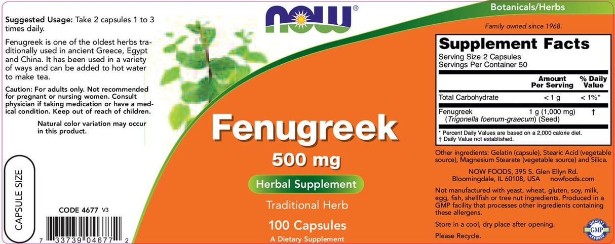 Fenugreek 500 mg - 100 kapsúl