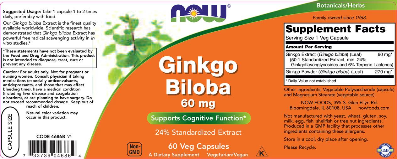 Ginkgo Biloba 60 mg - 60 kapsúl