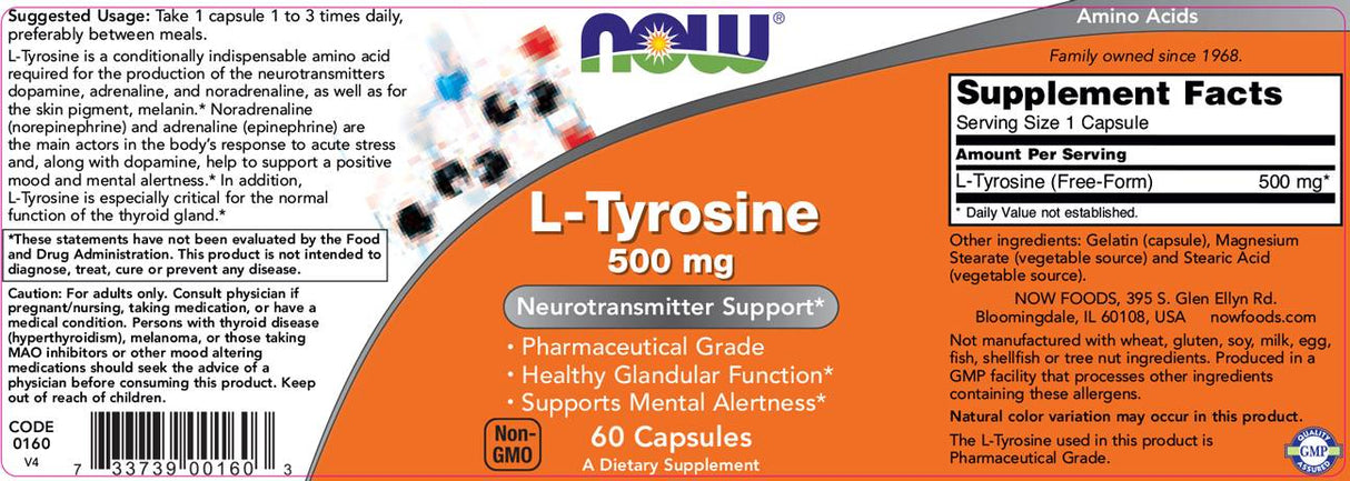 L -Tyrosín 500 mg - 60 kapsúl