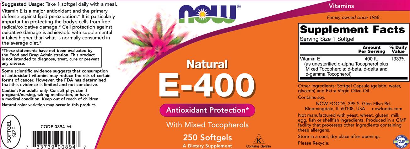 Vitamín E -400 IU MT - 250 GEL kapsuly