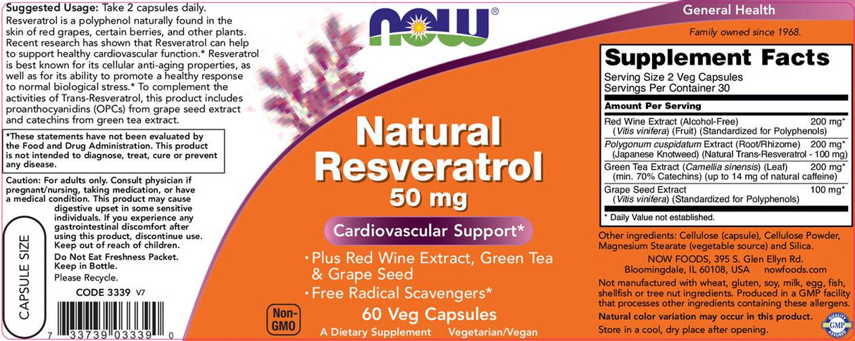 Prírodný resveratrol 50 mg - 60 kapsúl