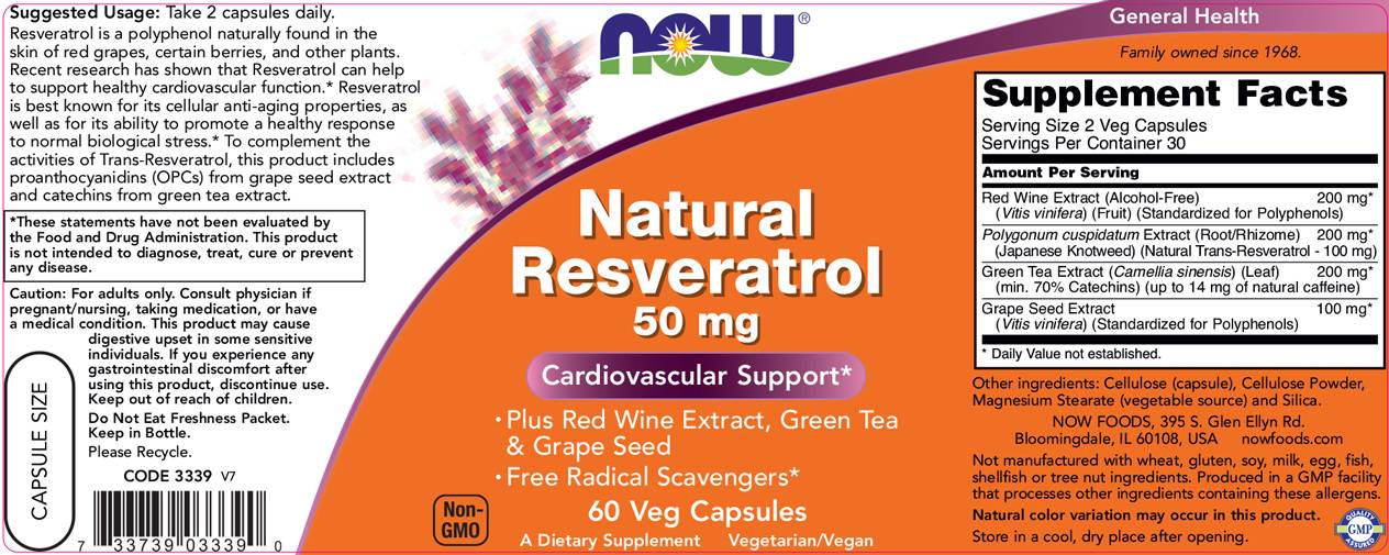Prírodný resveratrol 50 mg - 60 kapsúl