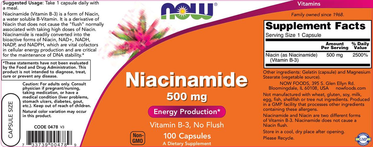 Niacinamid 500 mg - 100 kapsúl