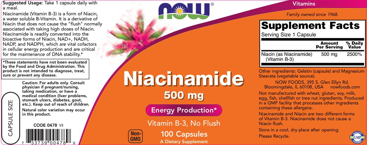 Niacinamid 500 mg - 100 kapsúl